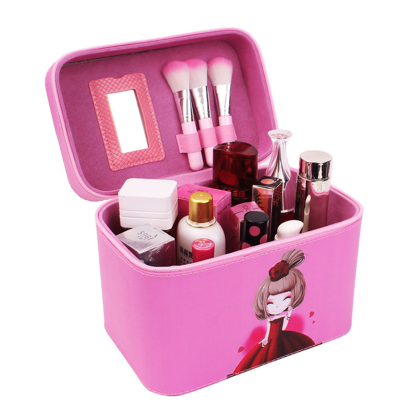 Manufacturer Korean lovable hand-held cosmetic bag waterproof travel package make-up toolbox Manufacturer Korean lovable hand-held cosmetic bag waterproof travel package make-up toolbox